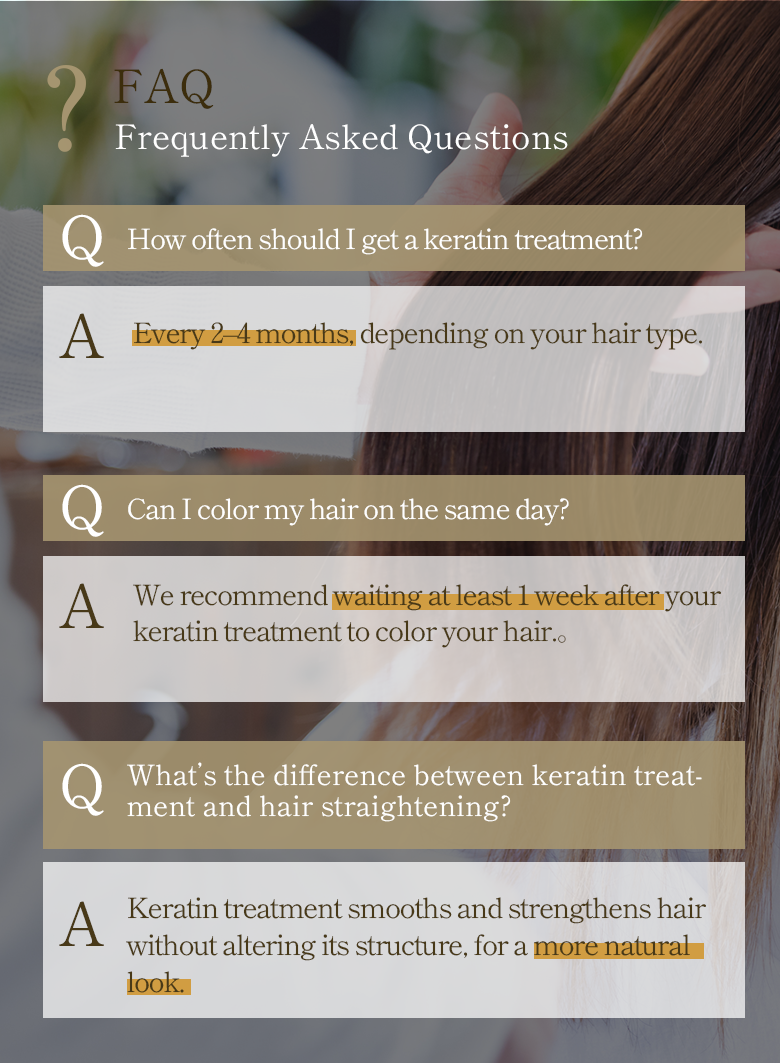 ケラチントリートメントに関するよくある質問｜Glossy Hair Tokyo